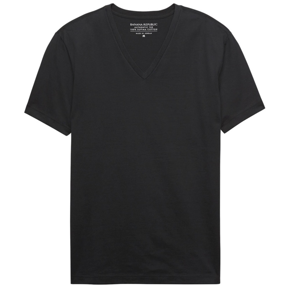 Banana Republic men’s black v-neck authentic tee